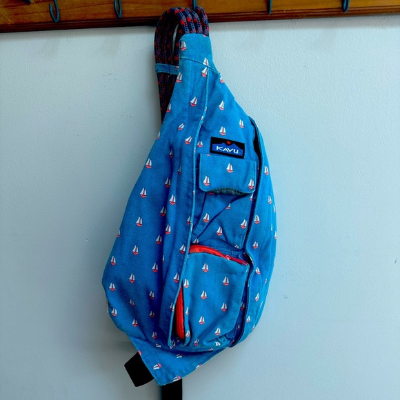 Kavu Bags Kavu Limited Edition Rope Sling Bag Sailboat Blue And